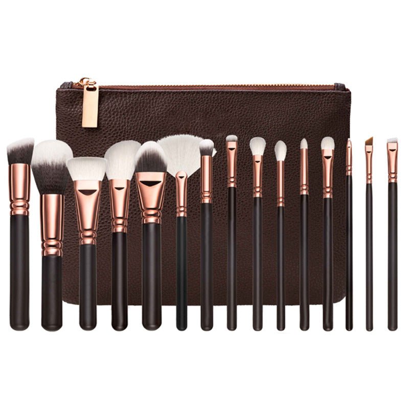 Fay - Beauty Sunset Audacity Ensemble de 15 Pinceaux de Maquillage Rose Doré - Fay Beauty