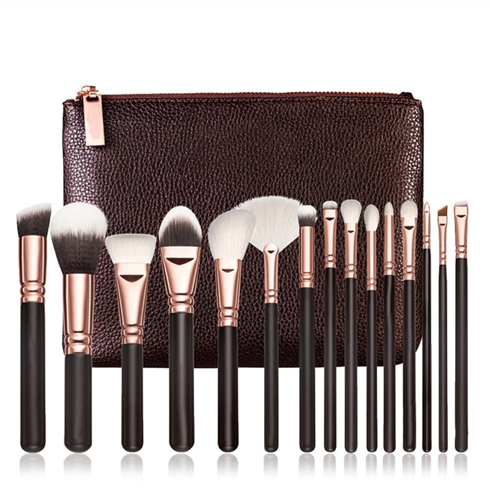 Fay - Beauty Sunset Audacity Ensemble de 15 Pinceaux de Maquillage Rose Doré - Fay Beauty