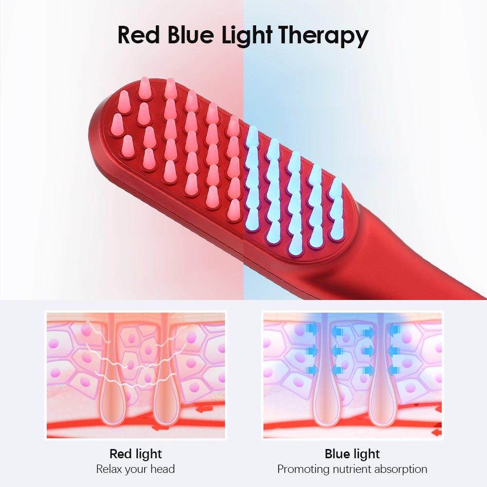 Peigne de massage électrique anti - chute de cheveux avec thérapie laser - Fay Beauty
