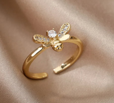 Fay Beauty-Sunset Audacity | Bague Abeille Zirconia Plaqué Or 18K