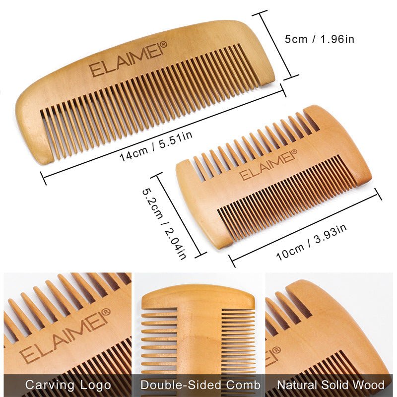 Fay Beauty - Sunset Audacity | ELAIMEI Set d'Outils de Soin de la Barbe avec Peigne et Huile (6 Pcs) - Fay Beauty