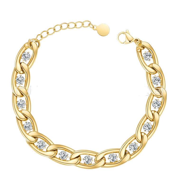 Fay Beauty – Bracelet Acier Titane Strass