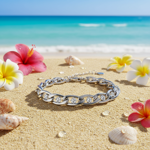 Bracelet argent plage été