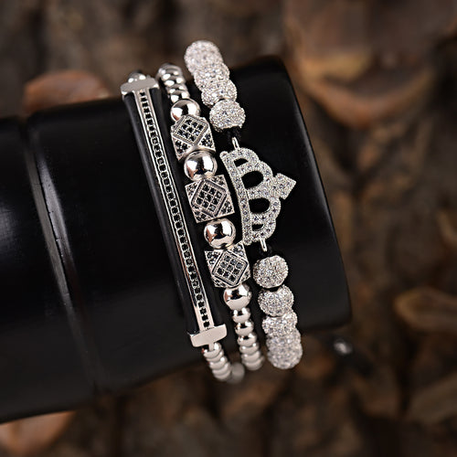 Fay Beauty – Ensemble de trois bracelets Couronne pour couple