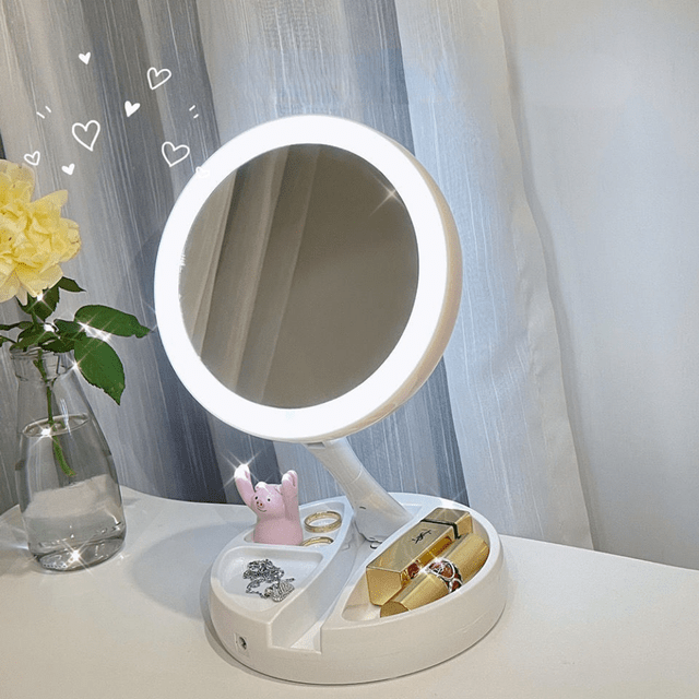 Fay Beauty - Sunset Audacity - Miroir de coiffeuse LED pliable pour dortoirs étudiants - Fay Beauty