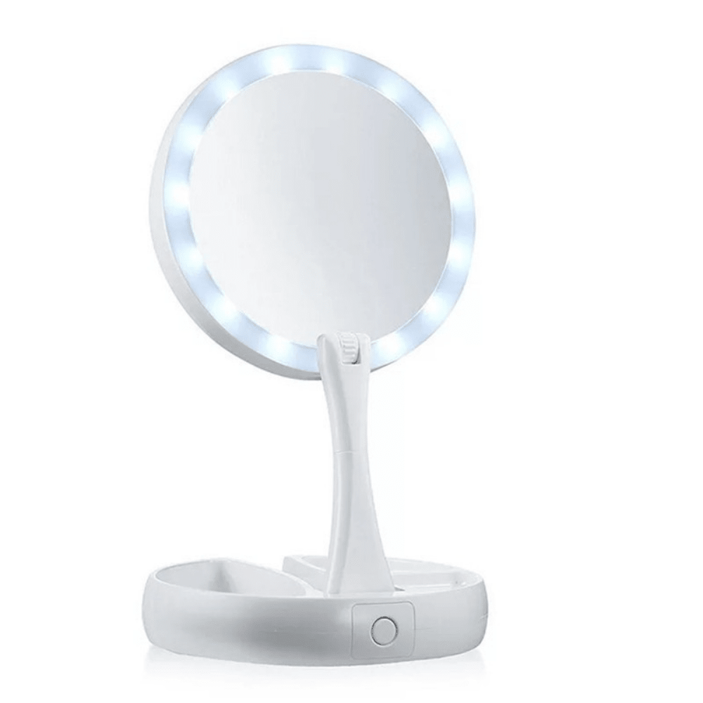 Fay Beauty - Sunset Audacity - Miroir de coiffeuse LED pliable pour dortoirs étudiants - Fay Beauty
