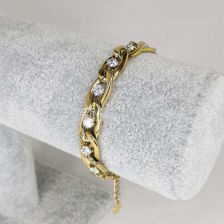 Fay Beauty – Bracelet Acier Titane Strass
